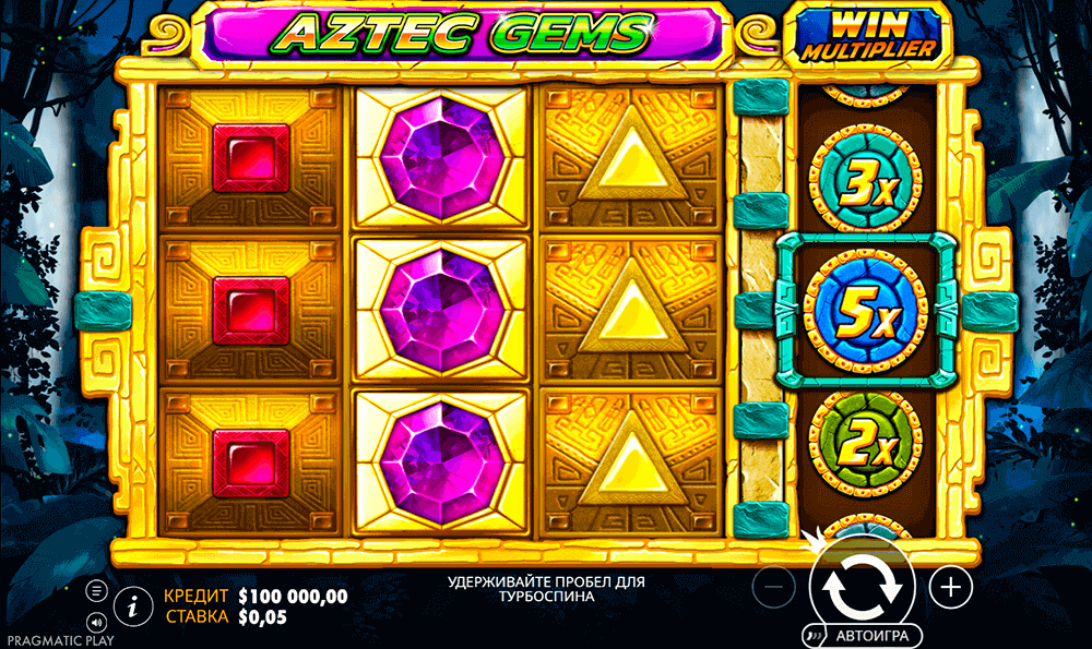 Графика слота Aztec Gems